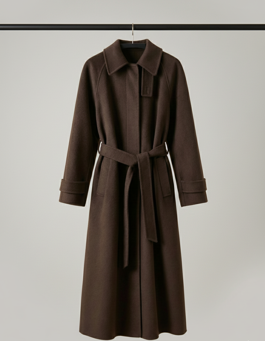 Elegant Winter Maxi Coat – Chic, Warm & Retro Feminine