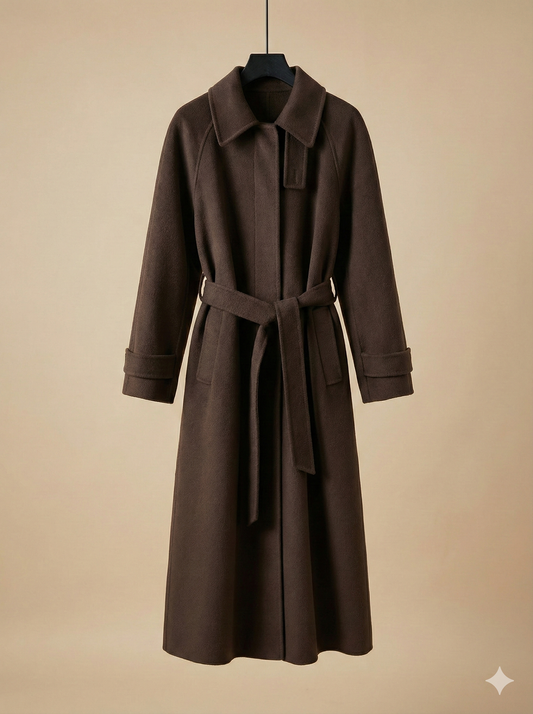 Elegant Winter Maxi Coat – Chic, Warm & Retro Feminine