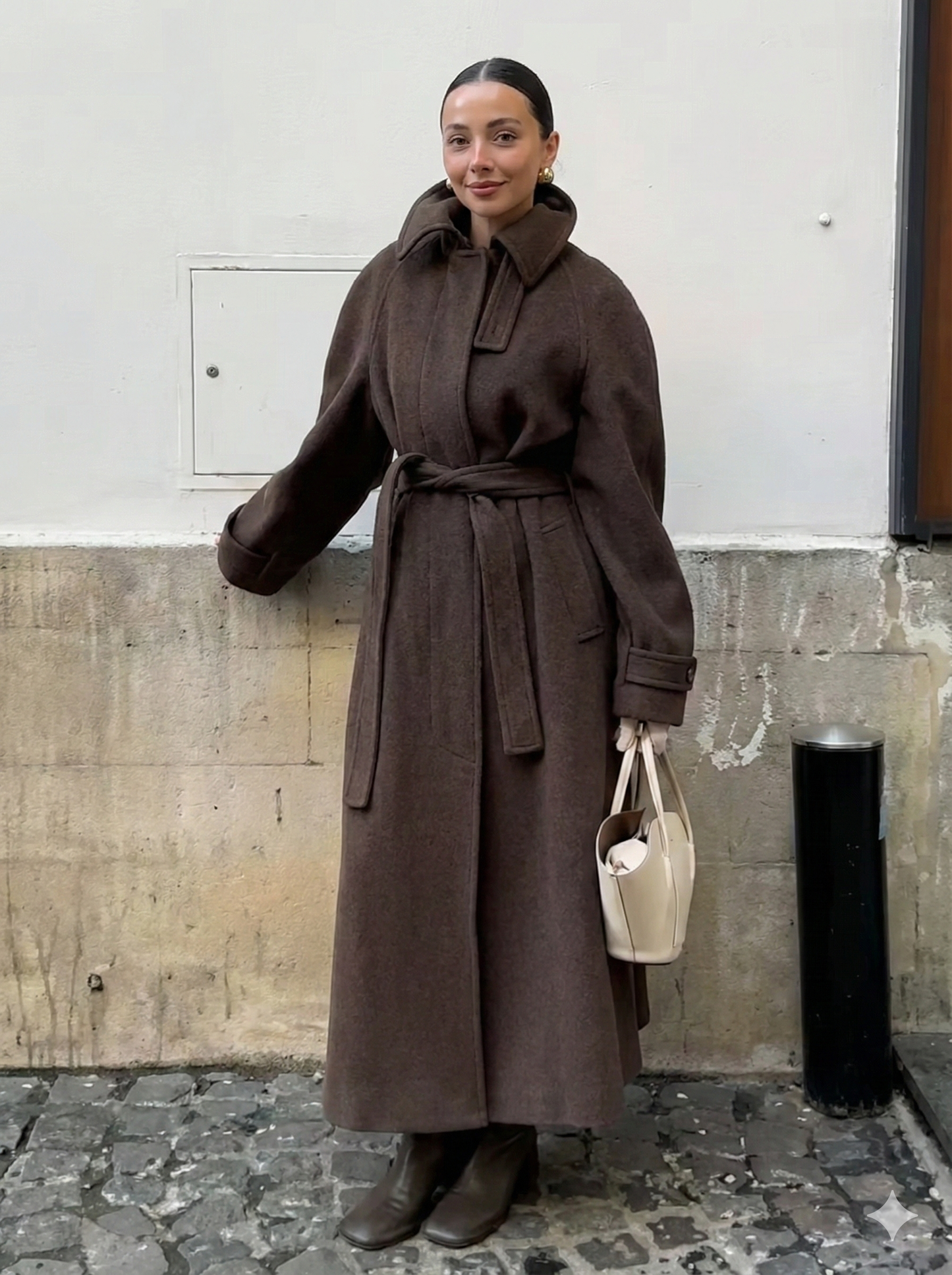 Elegant Winter Maxi Coat – Chic, Warm & Retro Feminine